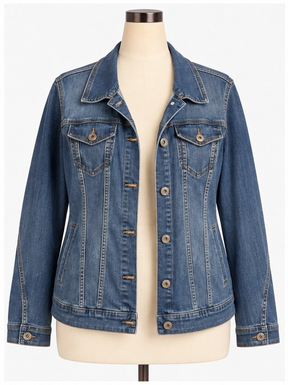 Torrid Denim Trucker Jacket Size 4 4X NWT Medium Wash Stretch Jean Jacket